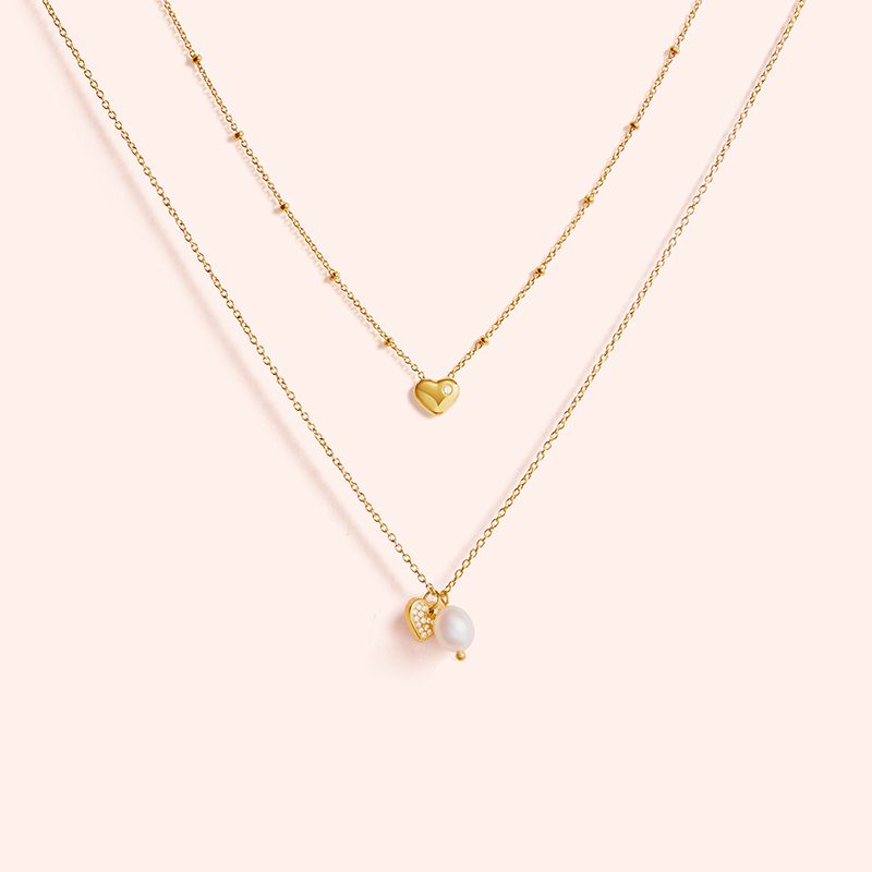 心形珍珠项链